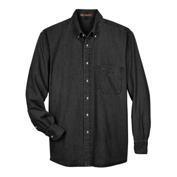 Harriton Men's Long Sleeve Denim Shirt Thumbnail